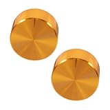 ARTIBETTER 2個 ポテンショメータのノブ ボリュームノブ 調整可能な回転ボタン リー エフェクトペダル ラジオの交換 回転ポテンショメータ プラスチック Golden