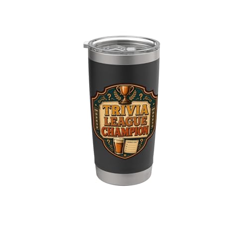 Trivia League Champion Legacy Crest Stainless Steel Insulated Tumbler