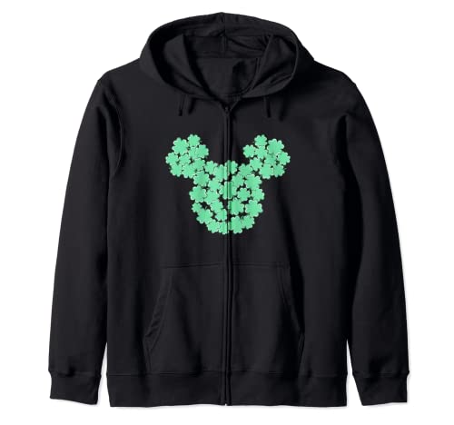 Sweat Mickey Mouse zippé contre le froid avec capuche et trèfle