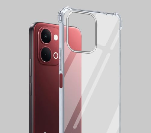 Image of Jkobi Shockproof Crystal-Clear Back Case for Vivo Y51 Pro 5G | Vivo T5x (Anti Yellow Case | Drop & Camera Protection | Hard Polycarbonate)