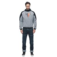 Dainese-Daemon-X Safety Hoodie Full Zip, Grau/Schwarz/Rot, 48 – Ansicht 2
