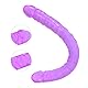 DoppelDildo, Lesbisch Double Dildo, Geschenke für Frauen, 33CM Realistic Dong, Doppelpenetration Realistischer Analdildo Sexspielzeug(Violett)