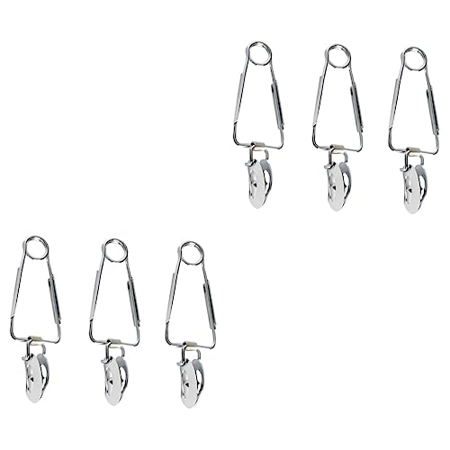 SHOWERORO 6pcs Stainless Steel Snail Tong Spring Design Ergonomic Handle Food Serving Clip for Escargot Seafood and Kitchen Use