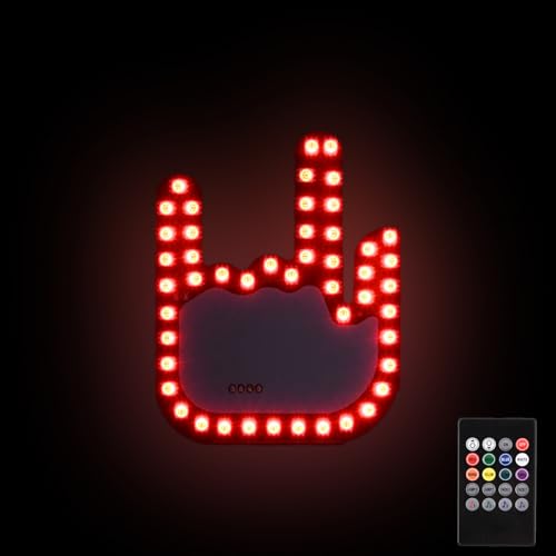 Generico Gesto a mano a led per auto, gesto di auto con telecomando, Segno di mano a led divertente con telecomando, Segnale posteriore, divertente, accessori per veicoli per camion automobilistico