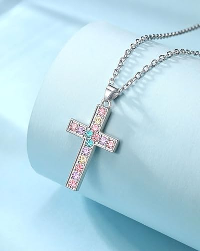 Cross Necklace Baptism First Communion Christening Religious Christian Easter Confirmation Gifts4