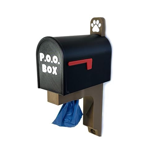 The P.O.O. Box - Wall Mounted Dog Waste Bag Dispenser | Indoor | Outdoor | Fits all standard poop bag rolls