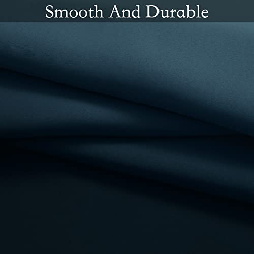 Image of SimpleHome Ombre Gradient Navy Blue White to Gray Bedroom Curtains, 52Wx84L | Room Darkening Curtains,Light Blocking Thermal Insulated Grommet Window Curtains for Living Room,2 Panels,84 Inches Length