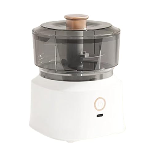 Food Processors Meat Grinder, Electric Multifunctional Stainless Steel Kitchen Blades Food Blender for Baby Food, Meat, Onion, Vegetables(white)