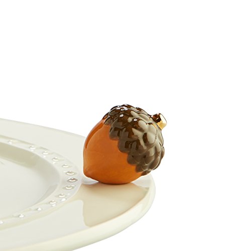 Nora Fleming Nuts About Fall (Acorn) - Hand-Painted Ceramic Autumn Decor - Fall Minis for The Home and Office