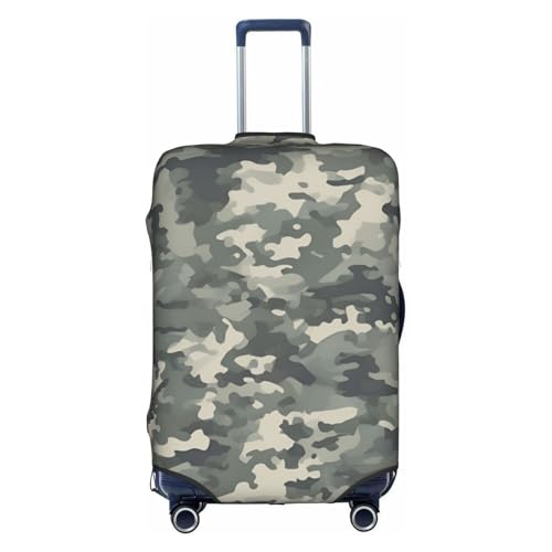 Digital Camo Print Protective Suitcase Cover Washable Travel Luggage Protector with Concealed Zipper
