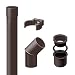 Produktbild INEFA Fallrohr Set DN 50 Dunkelbraun 2m, Regenrohr-Set aus PVC-U Kunststoff, Dachrinnenzubehör, einfache Steckmontage, Made in Germany