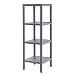 SONGMICS 100% Bamboo Bathroom Shelf Stand Rack 4-Tier Multifunctional Storage Rack Shelving Unit 38.6 x 13 x 13 Inches Gray UBCB54GY