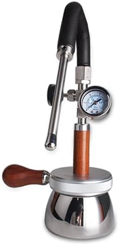 Milk Frother & Steamer Machine - 350ml Kettle, 3-Hole Steam Nozzle, Adjustable Angle, Air Pressure Gauge for Perfect Milk Foam & Coffee Drinks