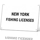 New York Fishing Licenses Metal Sign 8 x 12 Inch