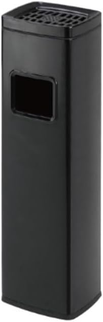Standing Ashtray Outdoor Stainless Steel Smoking Area Ash Columns Lobby Ladder Entrance Extinguisher Vertical Cigarette Butt Collection Trash Cans Smoking Bin(Black)