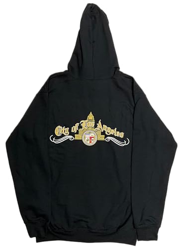 City of Los Angeles Zip Up black Hoodie Size "medium" black2