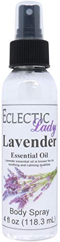 Eclectic Lady Lavender Body Spray, 4 ounces, Body Mist for Women with Clean, Light & Gentle Fragrance, Cologne with Soft, Subtle Aroma For Daily Use