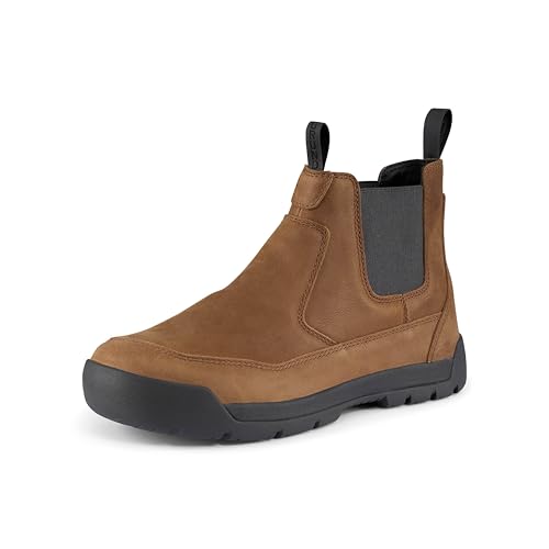 Grundéns Cloud Cover Leather Boots - Waterproof Ankle Rain Boot, Everyday Chelsea Boots, Durable Safety Toe Non Slip Work Shoe