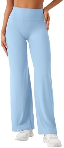 Nahtlose Straight Leggings Damen Hohe Taille Flared Leggings Yoga Hosen Sport Yoga Legging Damen Gym Yoga Pants Schlaghose-Regular/Lang/Extra Lang