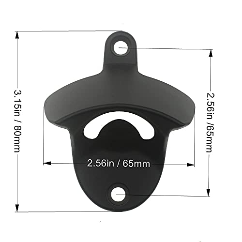 Luwanburg Black Magnetic Wall Mount Beer Bottle Opener Stainless With Magnetic Cap Catcher Embedded For Bar Man Cave Patio (Pack Of 2) #TOP2
