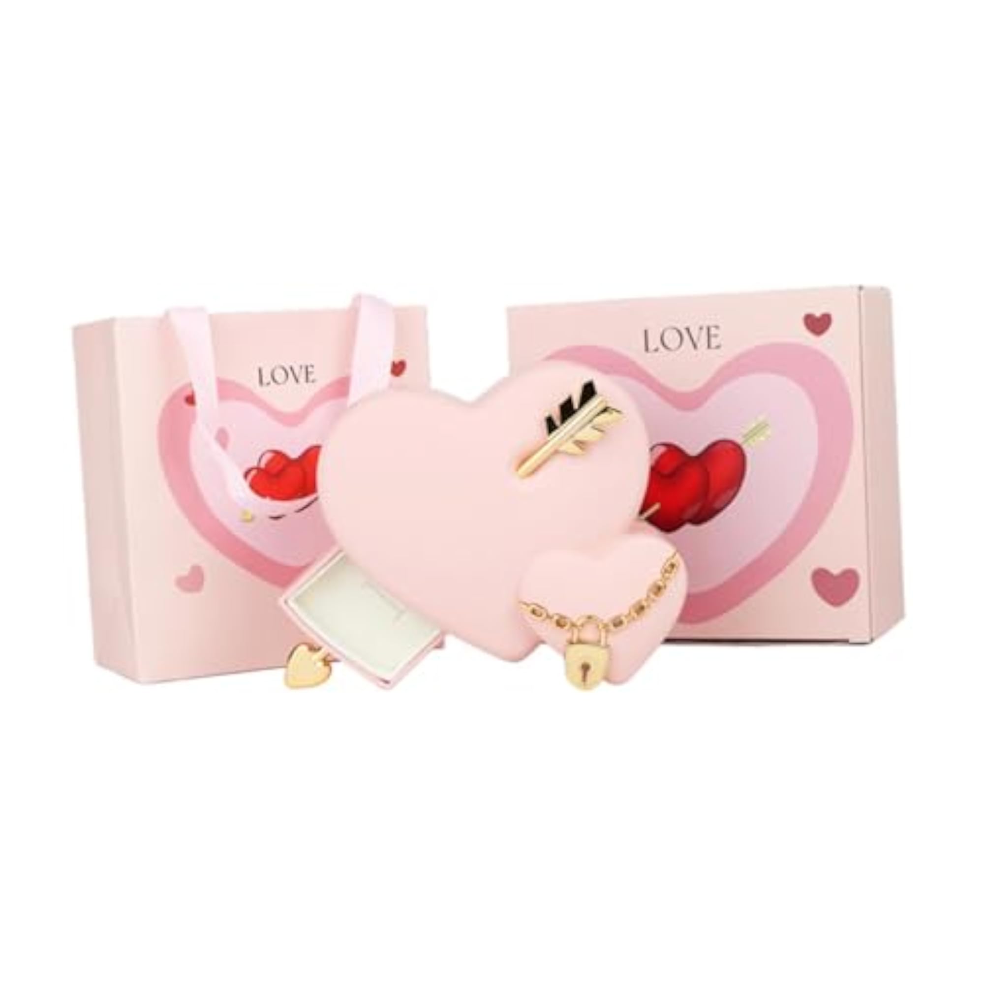 Heart Shaped Jewelry Box with Arrows for Couples