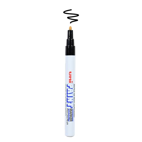 Uni-Ball Uni Paint PX-21 Oil-Based Paint Markers, Fine Line (1.2mm), Black, 2 Count