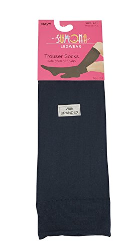 Image of SUMONA 6 Pairs Women Opaque Stretchy Spandex Knee High Trouser Socks