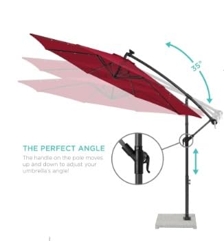 Image of Invezo Garden Umbrella LED Side Pole Round Outdoor Patio Umbrella (9ft diameter) Patio outdoor /Big Size Outdoor /Balcony Umbrella.