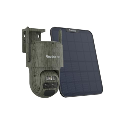 REOLINK 4K Dual Lens 4G Cellular Trail Camera, Wireless Auto Tracking Security Camera Outdoor, 6X Hybrid Zoom, No-Glow IR, SIM Card Included, Waterproof for Wildlife, TrackMix LTE Trail+Solar Panel 2 by REOLINK - Used condition - US$218.78