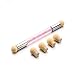 MingyanÂ® 1 Set Double-ended Pink Ombre Brush Gradient Sponge Brush Nail Art Tools With 4 Extra Replaceable Sponge Heads