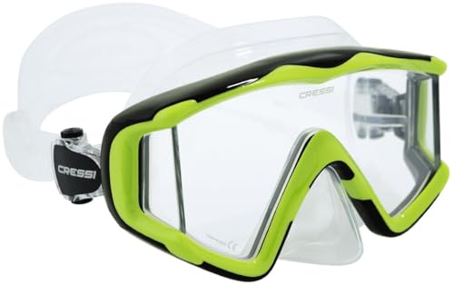 Cressi Pano 3 Mask, Lime Green/Clear