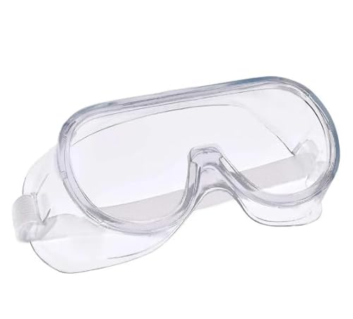 OMWAH Anti-Fog Protective Safety Goggles Clear Lens Wide-Vision Adjustable Splash Eye Protection Soft Lightweight Eyewear