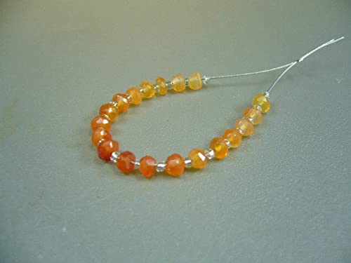 Carnelian Faceted Shaded Rondelle Beads LKBEADS pour bijoux de luxe en cornaline