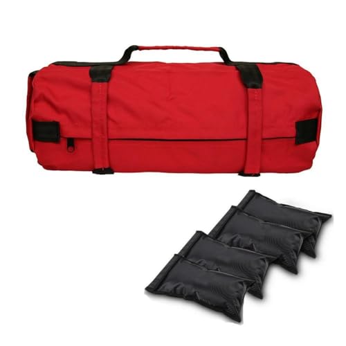 Fymlok Saco De Arena para Peso Juego de 4 Bolsas Arena for Levantamiento Pesas, Pesadas, for Entrenamiento Boxeo, Equipo Fitness Corporal(3)