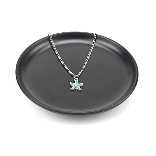 Asunfo Round Jewelry Dish Trinket Decorative Serving Tray Organizer For Vanity Necklace Bracelet Wedding Party Decor Women Girls Frosted Black 5.5" #TOP3