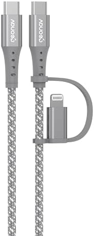 Geonav Cabo USB-C modelo 2 em 1 com encaixe para USB-C (tipo C) e...