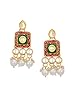 DENMOUS Gold-Plated White & Pink Kundan-Studded Beaded Meenakari Sustainable Jewellery Set-DMZ-1595 #3