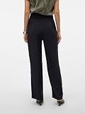 VERO MODA VMQUEENY spodnie damskie z wysokim stanem, czarny, M