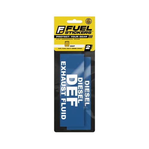 DEF Sticker - Diesel Exhaust Fluid Labels for Diesel Engines, Trucks, Semi-Trailers - Weather Proof, Extreme Stick, Durable, DEF Only Labels by Fuel Stickers - USA Made (6x2 inch), 10 Pack by Fuel Stickers - Used condition - US$13.26