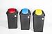 Tris Pattumiere con Coperchio Oscillante 60 L Blu,Giallo e Rosso Bidone Spazzatura Rifiuti Raccolta Differenziata