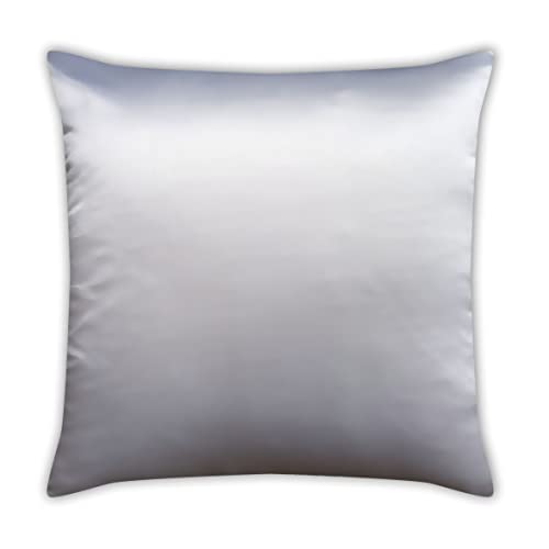 AVKA Studio Heavy Quality Satin Throw Pillow Covers - Grey - Set of 1-26x26 Decorative Pillow Covers-with Lining and Zipper Closure- Faux Silk Elegant Toss Pillow for Sofa - No Insert