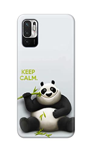 Image of PRINTFIDAA� Printed Hard Back Cover Case for Mi Redmi Note 10T 5G | Mi Redmi Note 10 5G Back Cover (Cartoon Panda) -2808