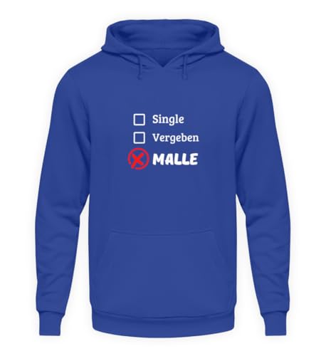 Pull à capuche EVJF Malle Party évitez le coup de froid avec ce sweat bleu marine taille M