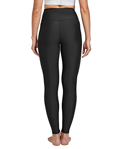 Fitst4 Women's Swimming Leggings High Waisted Swim Pants Full Length Swimming Tights Sun Protective Black 2Xl #TOP3