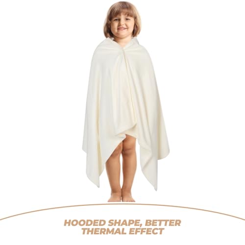 Boy Hooded Bath Towel Robe Thick Fleece Boy Girl Bathrobe for Boy Girl Absorbent Indoor Towel for Bathing and Beach Cute Animal Design Alpaca3