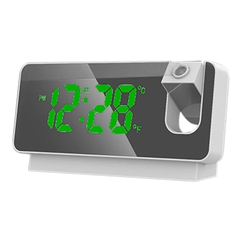 Reloj despertador digital LED que proyecta la hora con brillo atenuable y puerto USB para carga 2