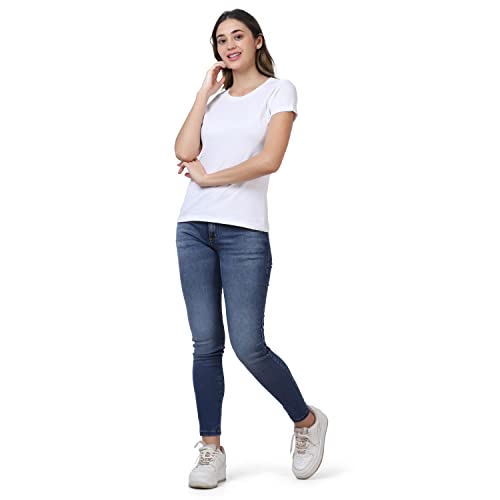 Image of Cotton Half Sleeve T-Shirt for Women, Round Neck Half Sleeves Gym Sports T-Shirt, Casual Women's Regular T-Shirt