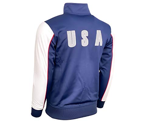 Boy's USA Track Jacket, U.S. Full Zip Sweater Jacket For Kids4