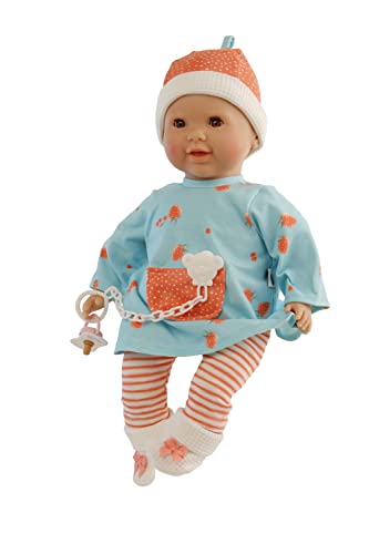Schildkröt Schnullerbaby Lenchen Gr. 37 cm (Mal Haar, Braune Schlafaugen, Baby Puppe inkl. Kleidung) 2837261