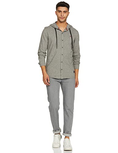 Image of HammerSmith Men's 100% Cotton Long Sleeve Hooded Collar Casual Shirt